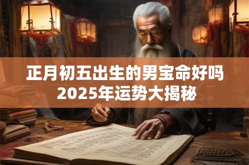 正月初五出生的男宝命好吗 2025年运势大揭秘