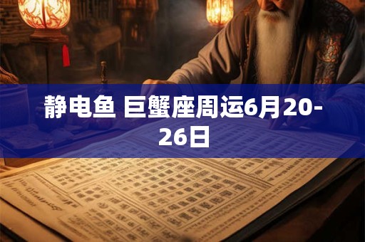 静电鱼 巨蟹座周运6月20-26日