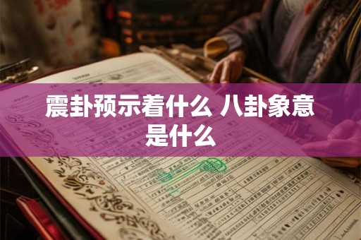 震卦预示着什么 八卦象意是什么