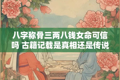 八字称骨三两八钱女命可信吗 古籍记载是真相还是传说
