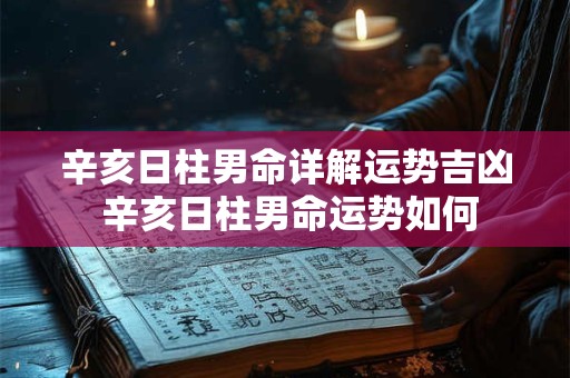 辛亥日柱男命详解运势吉凶 辛亥日柱男命运势如何