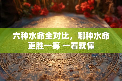 六种水命全对比，哪种水命更胜一筹 一看就懂