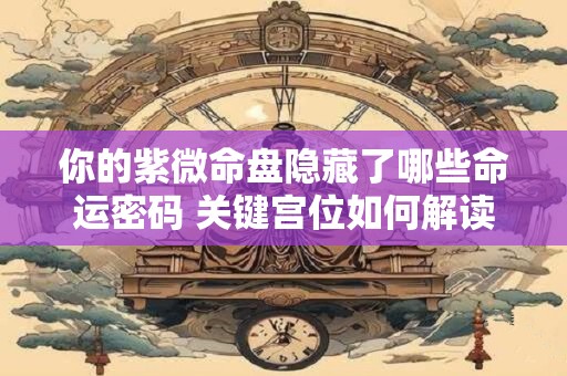 你的紫微命盘隐藏了哪些命运密码 关键宫位如何解读