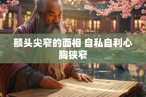 额头尖窄的面相 自私自利心胸狭窄