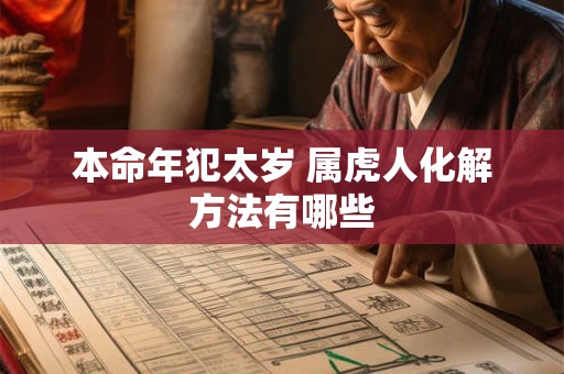 本命年犯太岁 属虎人化解方法有哪些