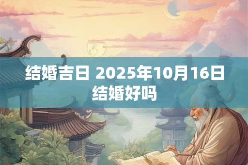 结婚吉日 2025年10月16日结婚好吗