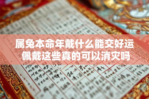 属兔本命年戴什么能交好运 佩戴这些真的可以消灾吗