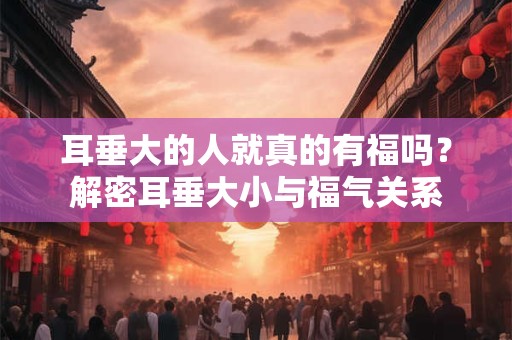 耳垂大的人就真的有福吗?解密耳垂大小与福气关系 耳垂大的人就真的有福吗?解密耳垂大小与福气关系