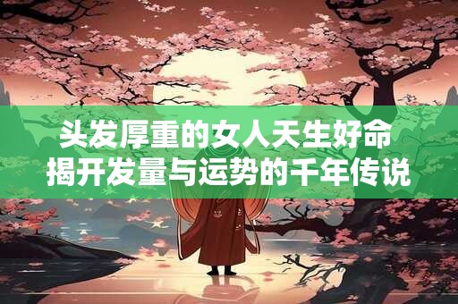 头发厚重的女人天生好命 揭开发量与运势的千年传说
