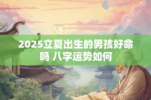 2025立夏出生的男孩好命吗 八字运势如何