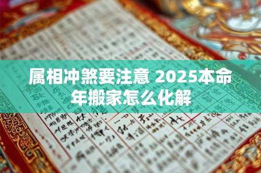 属相冲煞要注意 2026本命年搬家怎么化解