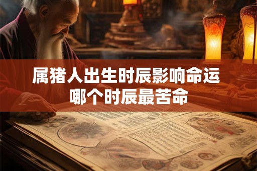 属猪人出生时辰影响命运 哪个时辰最苦命