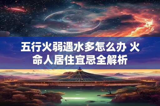 五行火弱遇水多怎么办 火命人居住宜忌全解析