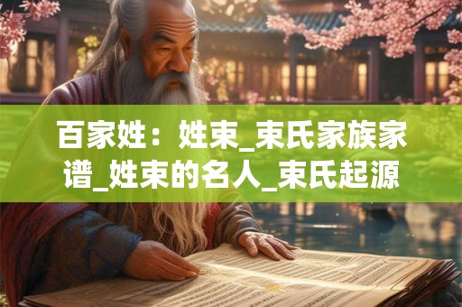 百家姓：姓束_束氏家族家谱_姓束的名人_束氏起源