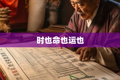 时也命也运也