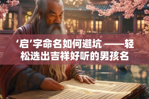 ‘启’字命名如何避坑 ——轻松选出吉祥好听的男孩名