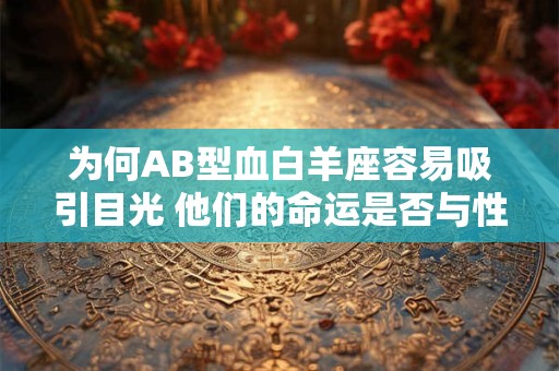 为何AB型血白羊座容易吸引目光 他们的命运是否与性格相关