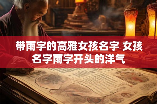 带雨字的高雅女孩名字 女孩名字雨字开头的洋气