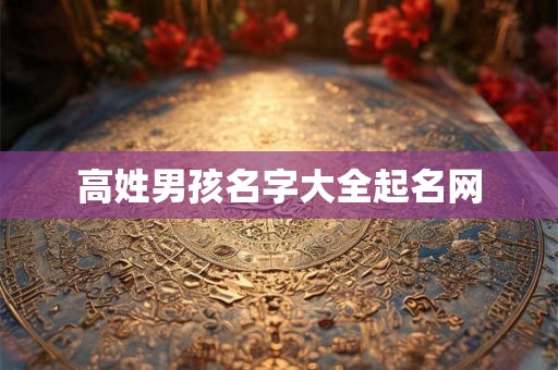 高姓男孩名字大全起名网