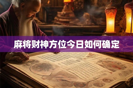 麻将财神方位今日如何确定