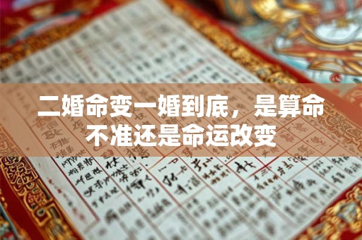 二婚命变一婚到底，是算命不准还是命运改变
