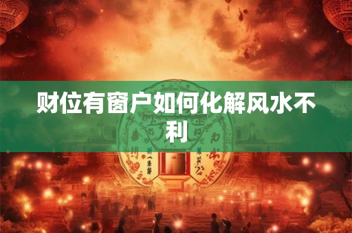 财位有窗户如何化解风水不利