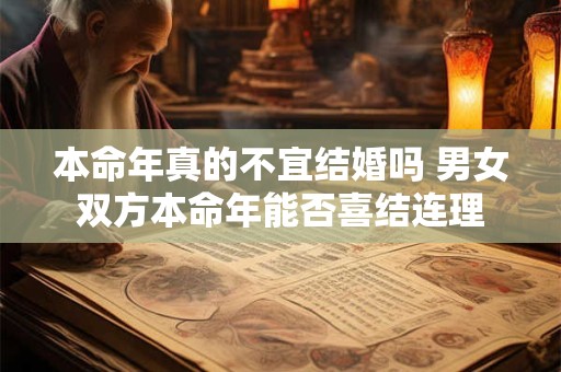 本命年真的不宜结婚吗 男女双方本命年能否喜结连理
