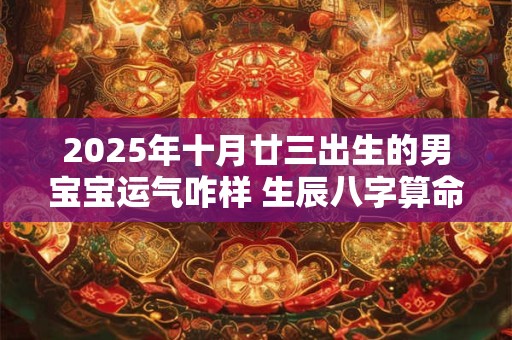2025年十月廿三出生的男宝宝运气咋样 生辰八字算命