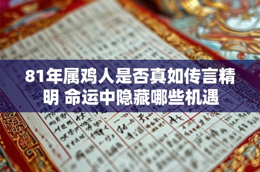 81年属鸡人是否真如传言精明 命运中隐藏哪些机遇