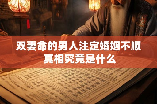 双妻命的男人注定婚姻不顺 真相究竟是什么