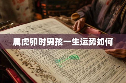 属虎卯时男孩一生运势如何