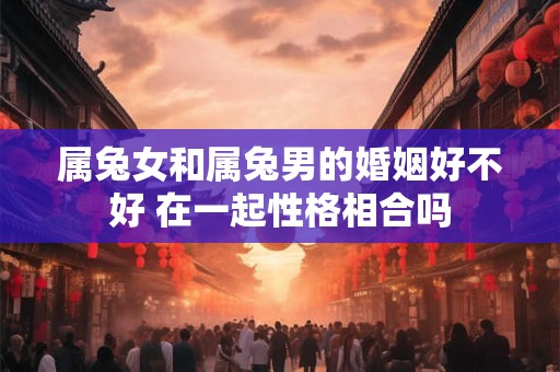 属兔女和属兔男的婚姻好不好 在一起性格相合吗