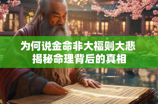 为何说金命非大福则大悲 揭秘命理背后的真相