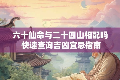 六十仙命与二十四山相配吗 快速查询吉凶宜忌指南