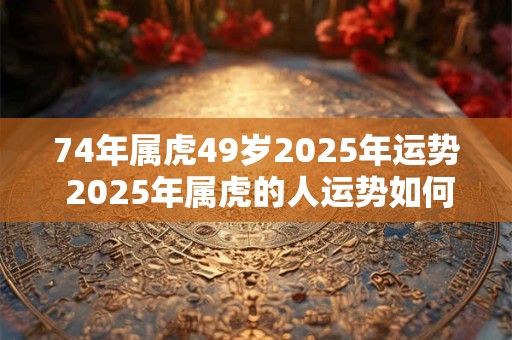 74年属虎49岁2025年运势 2025年属虎的人运势如何