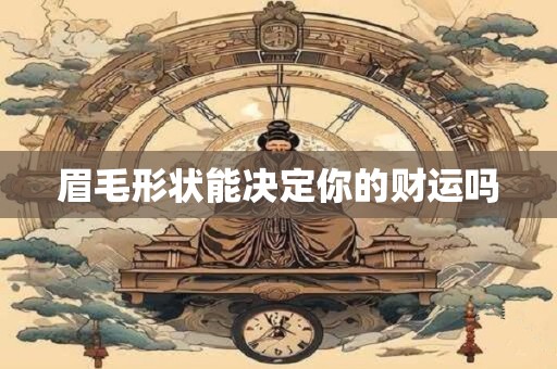 眉毛形状能决定你的财运吗