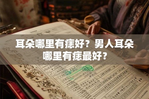 耳朵哪里有痣好？男人耳朵哪里有痣最好？