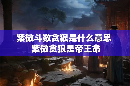 紫微斗数贪狼是什么意思  紫微贪狼是帝王命