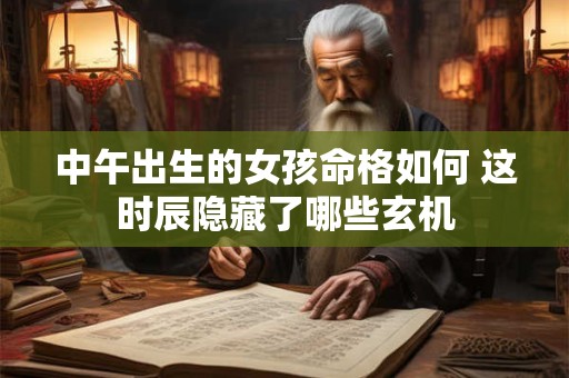 中午出生的女孩命格如何 这时辰隐藏了哪些玄机