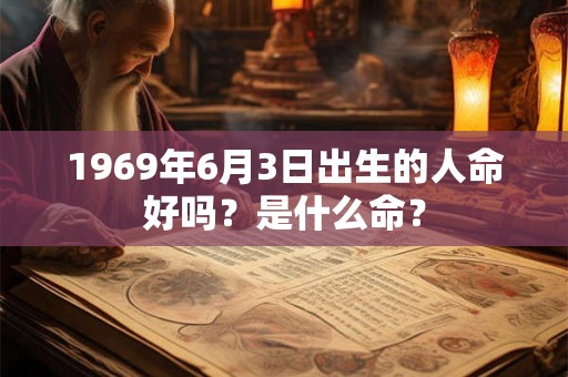 1969年6月3日出生的人命好吗？是什么命？