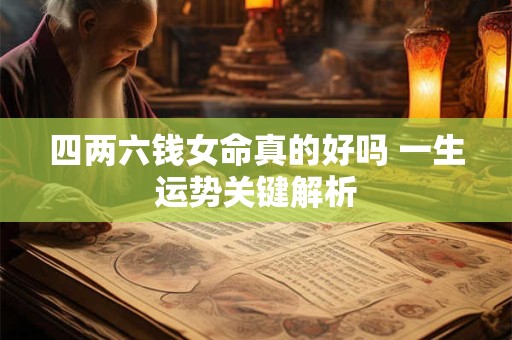 四两六钱女命真的好吗 一生运势关键解析