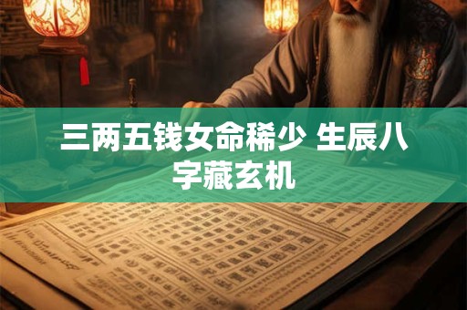 三两五钱女命稀少 生辰八字藏玄机