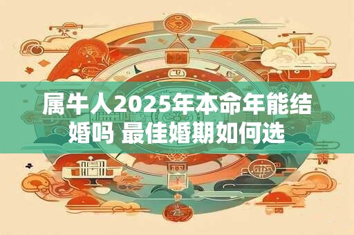 属牛人2025年本命年能结婚吗 最佳婚期如何选 属牛人2025年本命年能结婚吗 最佳婚期如何选