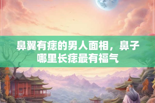 鼻翼有痣的男人面相，鼻子哪里长痣最有福气