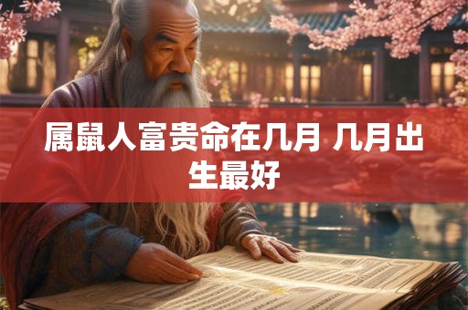 属鼠人富贵命在几月 几月出生最好 属鼠人富贵命在几月 几月出生最好