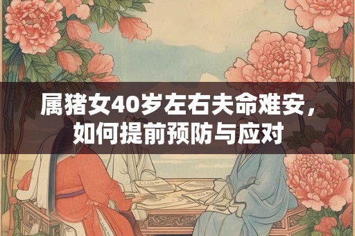 属猪女40岁左右夫命难安,如何提前预防与应对 属猪女40岁左右夫命难安,如何提前预防与应对