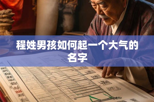 程姓男孩如何起一个大气的名字