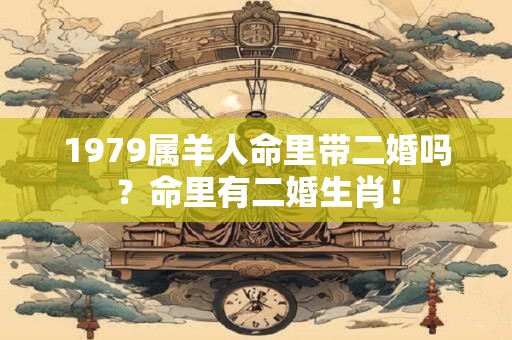 1979属羊人命里带二婚吗？命里有二婚生肖！