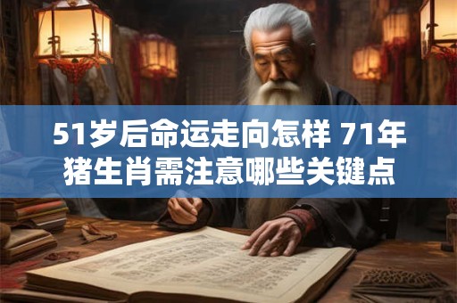 51岁后命运走向怎样 71年猪生肖需注意哪些关键点