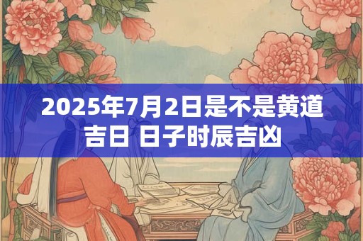2026年7月2日是不是黄道吉日 日子时辰吉凶